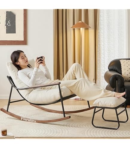 Amazon｜KAIHAOWIN リラックスチェア ロッキングチェア ゴールド